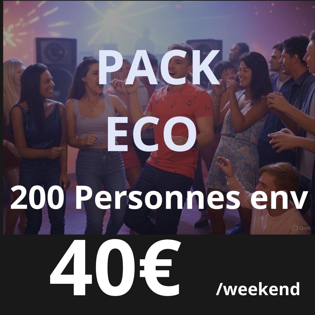 pack ECO 200 personnes , un bon rapport qualité prix pa cher
